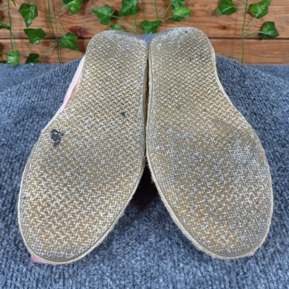 Skechers BOBS Women Espadrille Flat Size 10 Casual Summer Slip On‎ Pink Striped